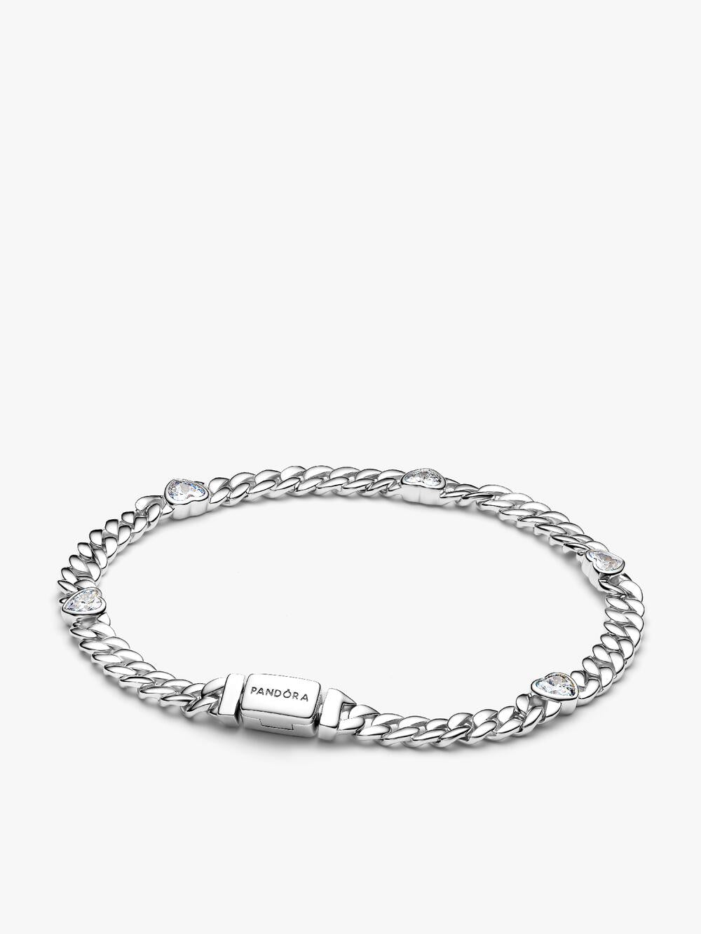 Two-tone Pavé Cuban Chain Bracelet